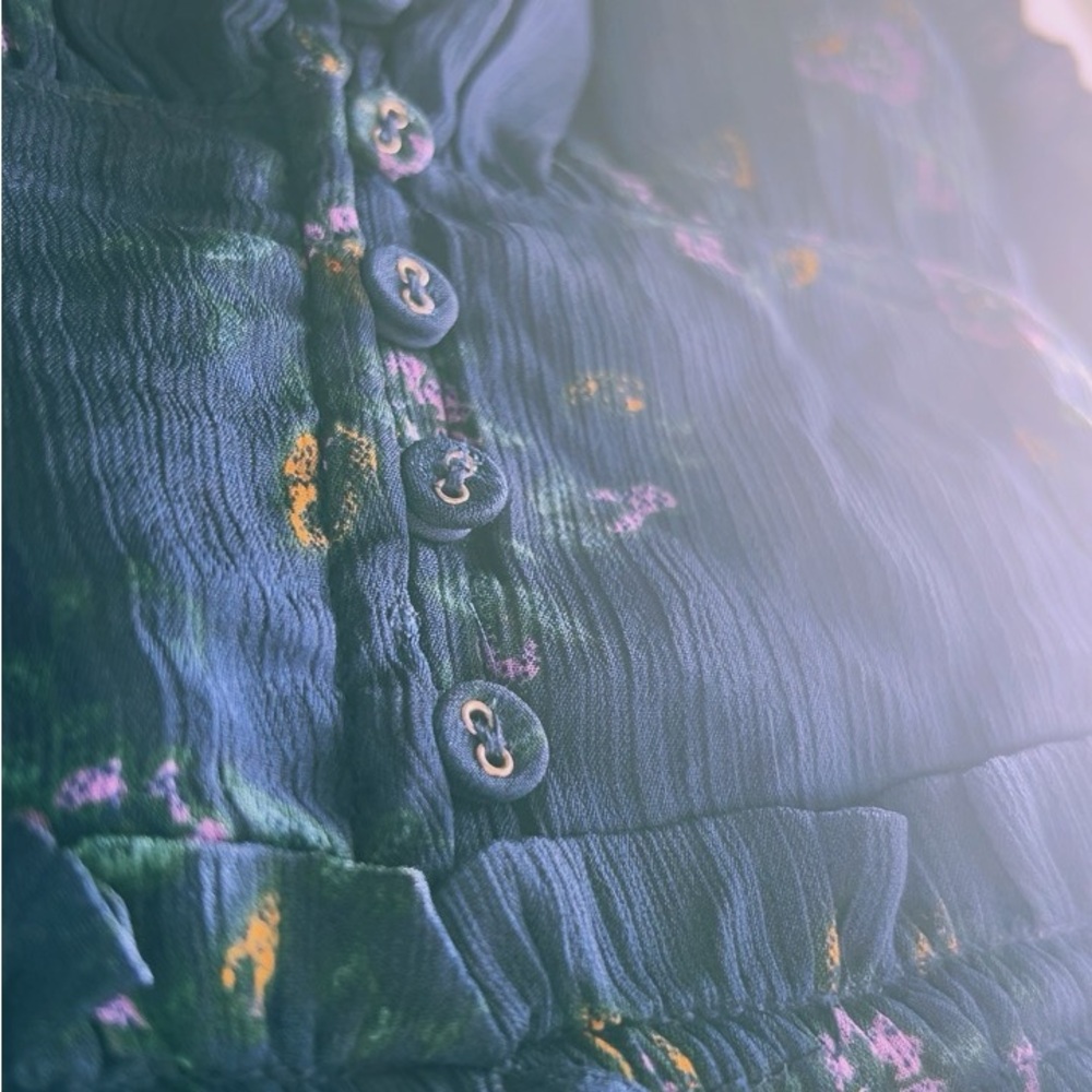 Patrons of Peace Navy Dress with Floral Patterns - Picture 9 of 9